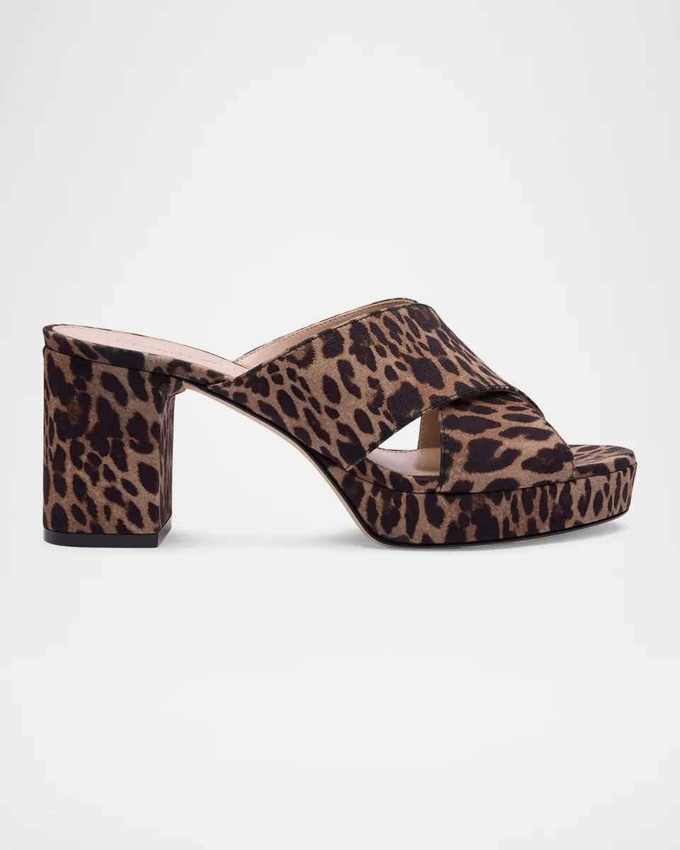 Stuart Weitzman Dayna 80mm Leopard-Print Platform Slide Sandals | Thumbnail 3 Stuart Weitzman Dayna 80mm Leopard-Print Platform Slide Sandals | Thumbnail 3