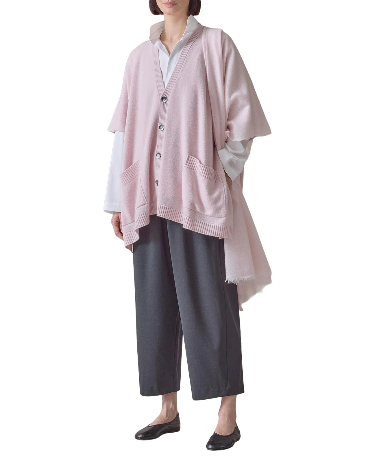 Eskandar Side-Slit Cashmere Cardigan