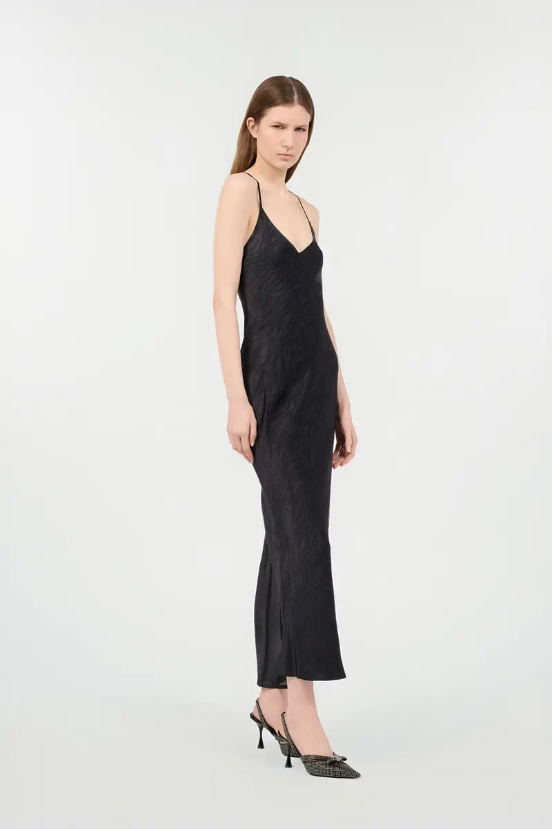 Roberto Cavalli Silk Dress With Tiger Skin Pattern | Thumbnail 2