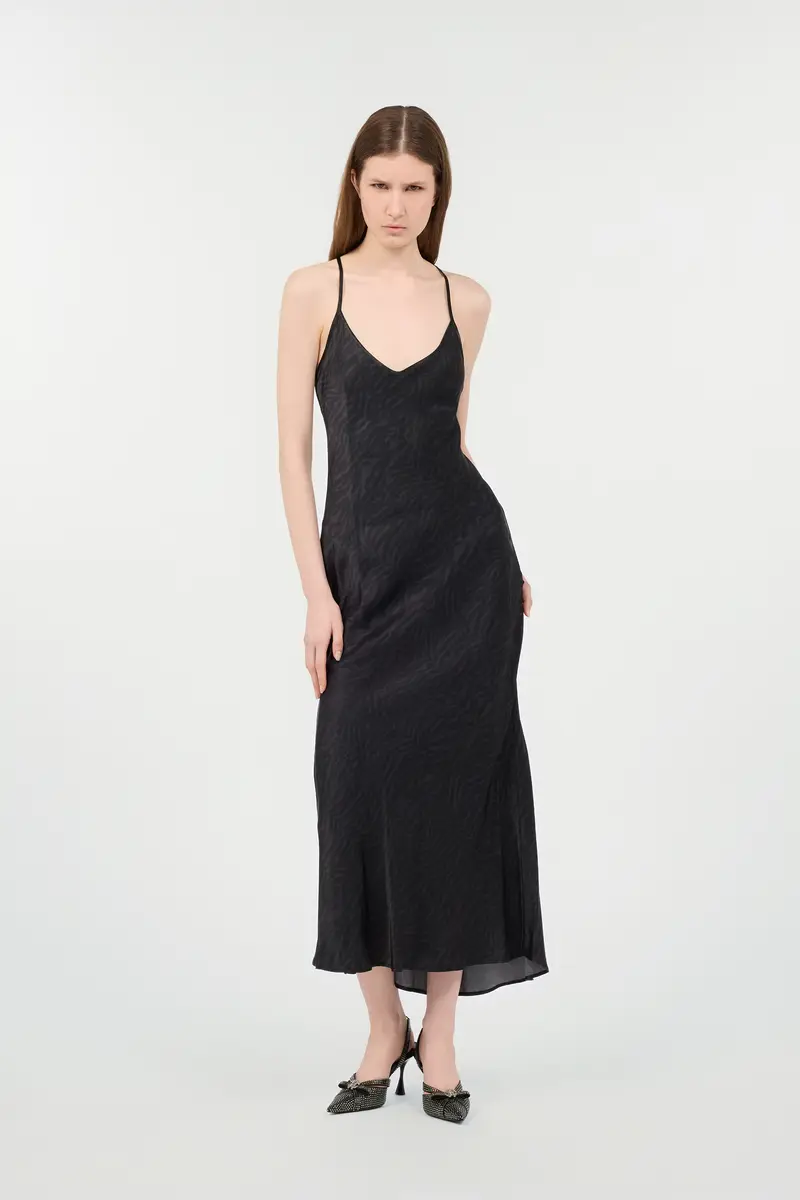 Roberto Cavalli Silk Dress With Tiger Skin Pattern | Thumbnail 7