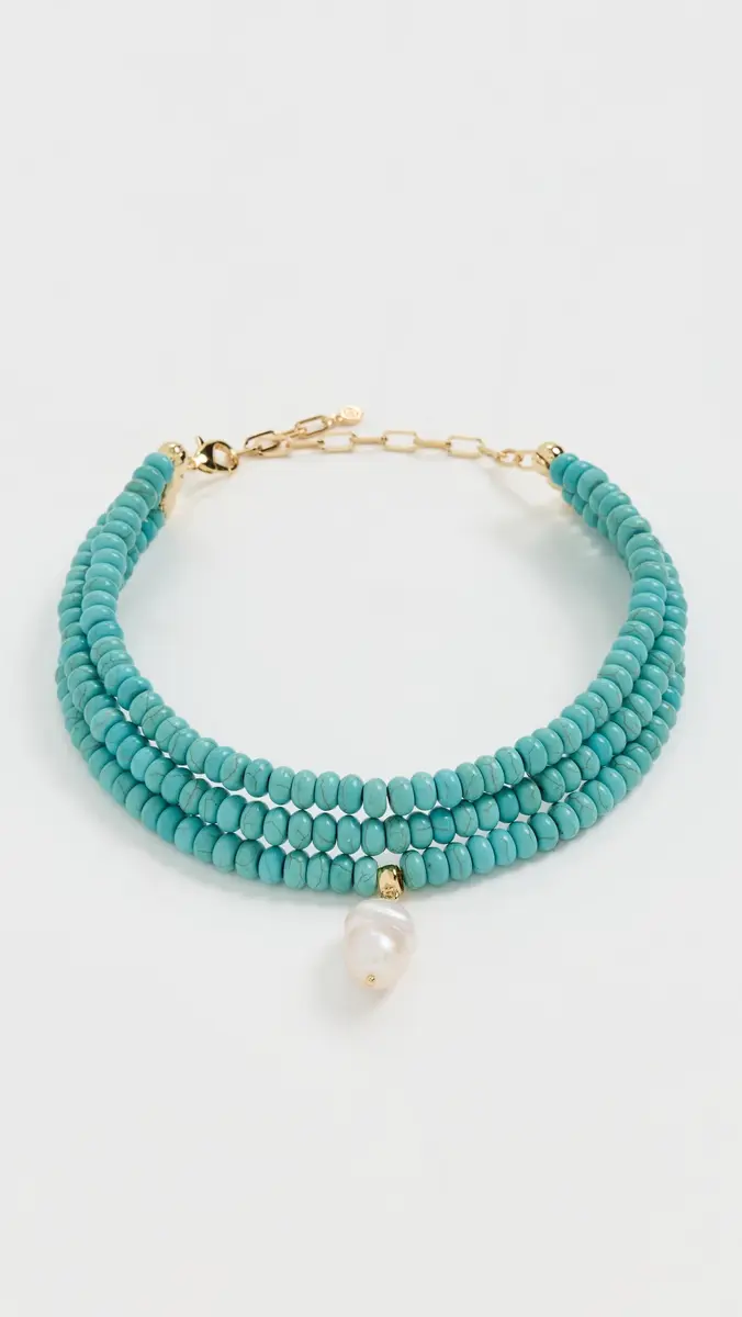 Ettika Marina Layers Turquoise Necklace Turquoise One Size | Thumbnail 2 Ettika Marina Layers Turquoise Necklace Turquoise One Size | Thumbnail 2