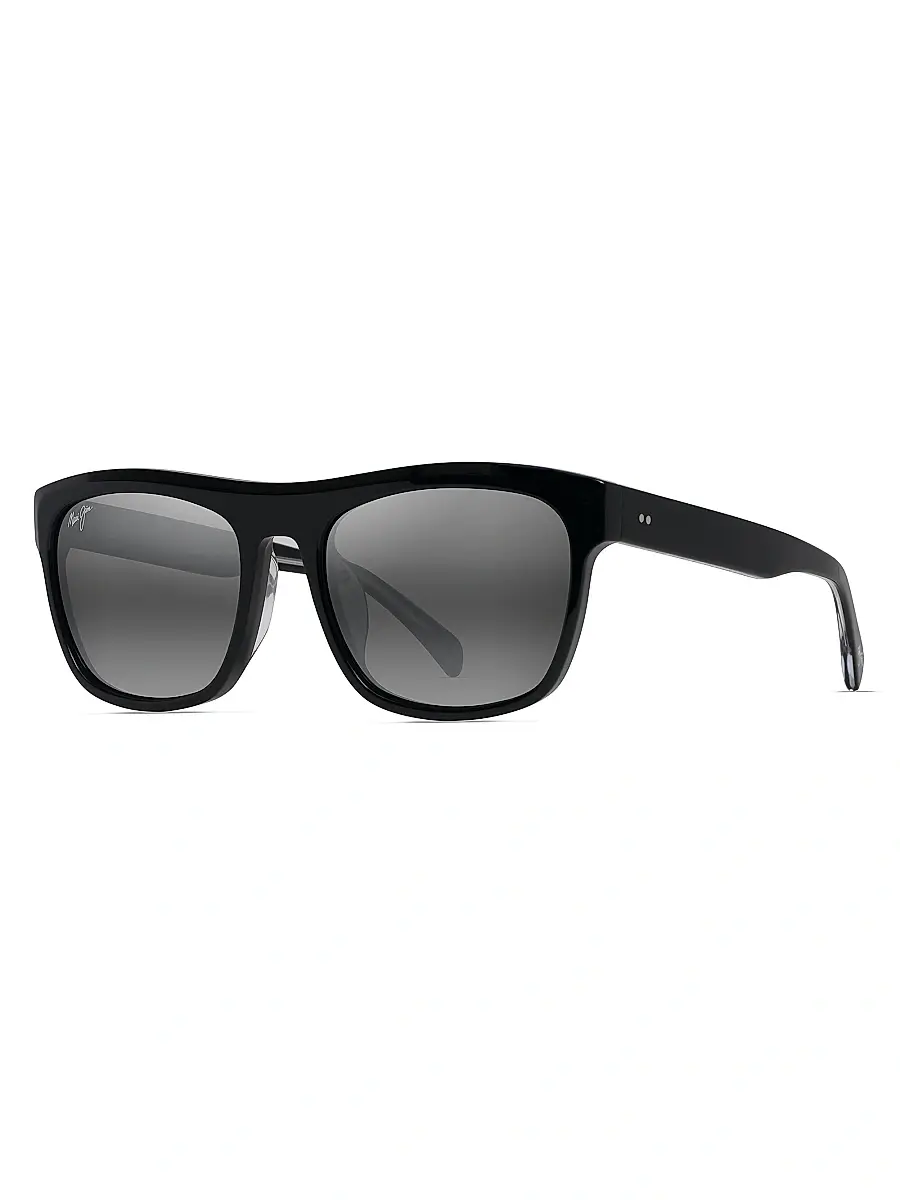 Maui Jim Men's S-Turns 56MM Rectangular Sunglasses