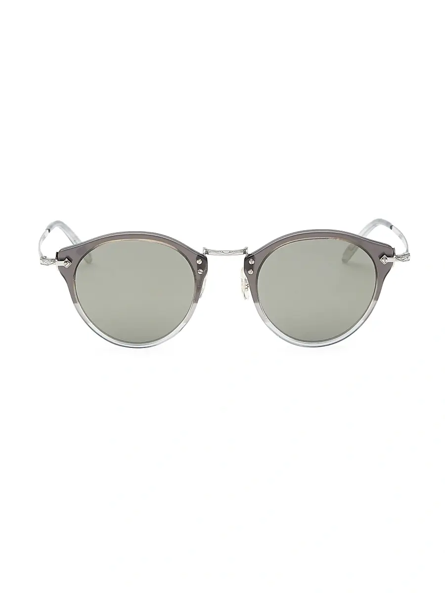 Oliver Peoples Men's 49MM Round Sunglasses