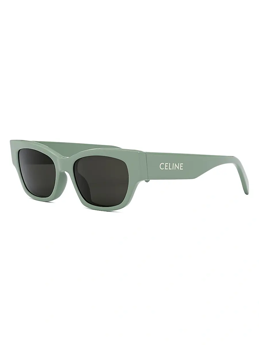 Celine Men's Monochroms 54MM Cat Eye Sunglasses - Light Green Smoke | Image 1 Celine Men's Monochroms 54MM Cat Eye Sunglasses - Light Green Smoke | Image 1