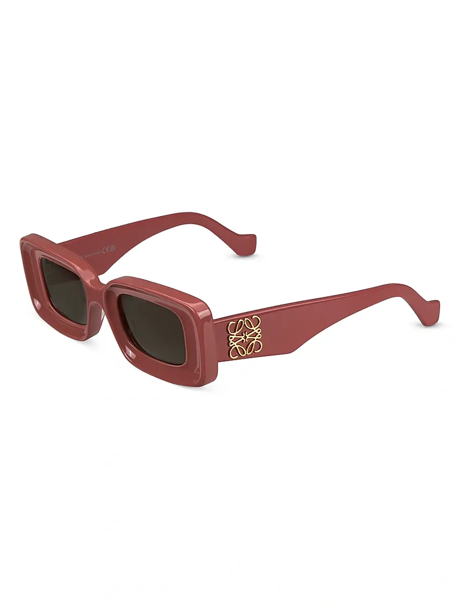 Loewe Men's Anagram 46MM Geometric Sunglasses - Pink Brown | Image 1 Loewe Men's Anagram 46MM Geometric Sunglasses - Pink Brown | Image 1