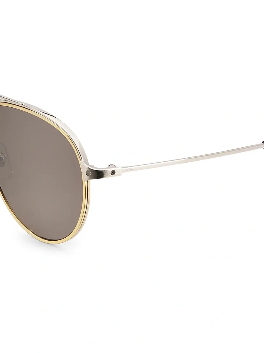 Cartier Men's Santos De 59MM Aviator Sunglasses | Thumbnail 3 Cartier Men's Santos De 59MM Aviator Sunglasses | Thumbnail 3