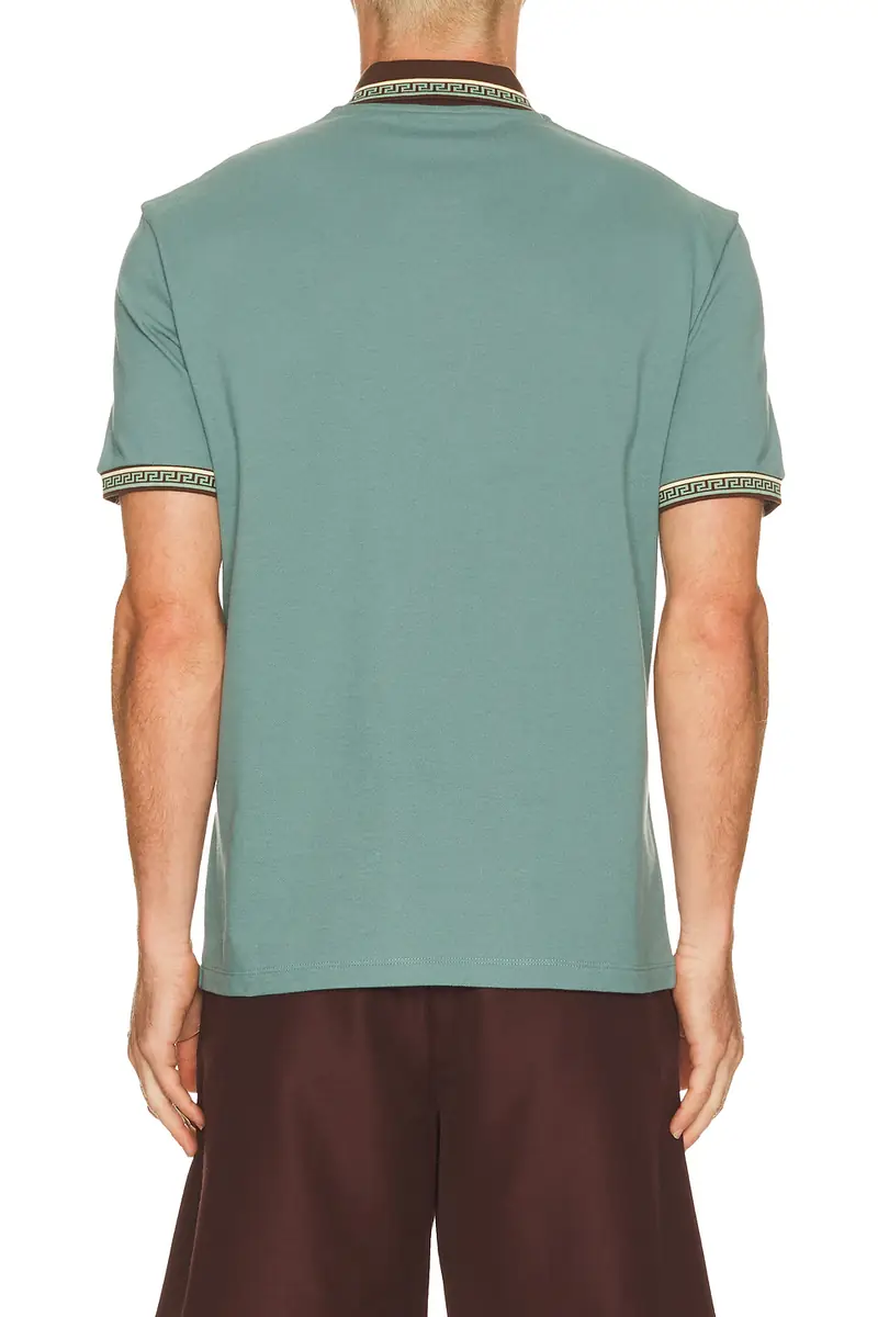 Versace Polo Piquet With Vintage Logo Embroidery | Thumbnail 2 Versace Polo Piquet With Vintage Logo Embroidery | Thumbnail 2