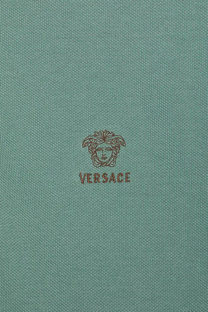 Versace Polo Piquet With Vintage Logo Embroidery | Thumbnail 5 Versace Polo Piquet With Vintage Logo Embroidery | Thumbnail 5