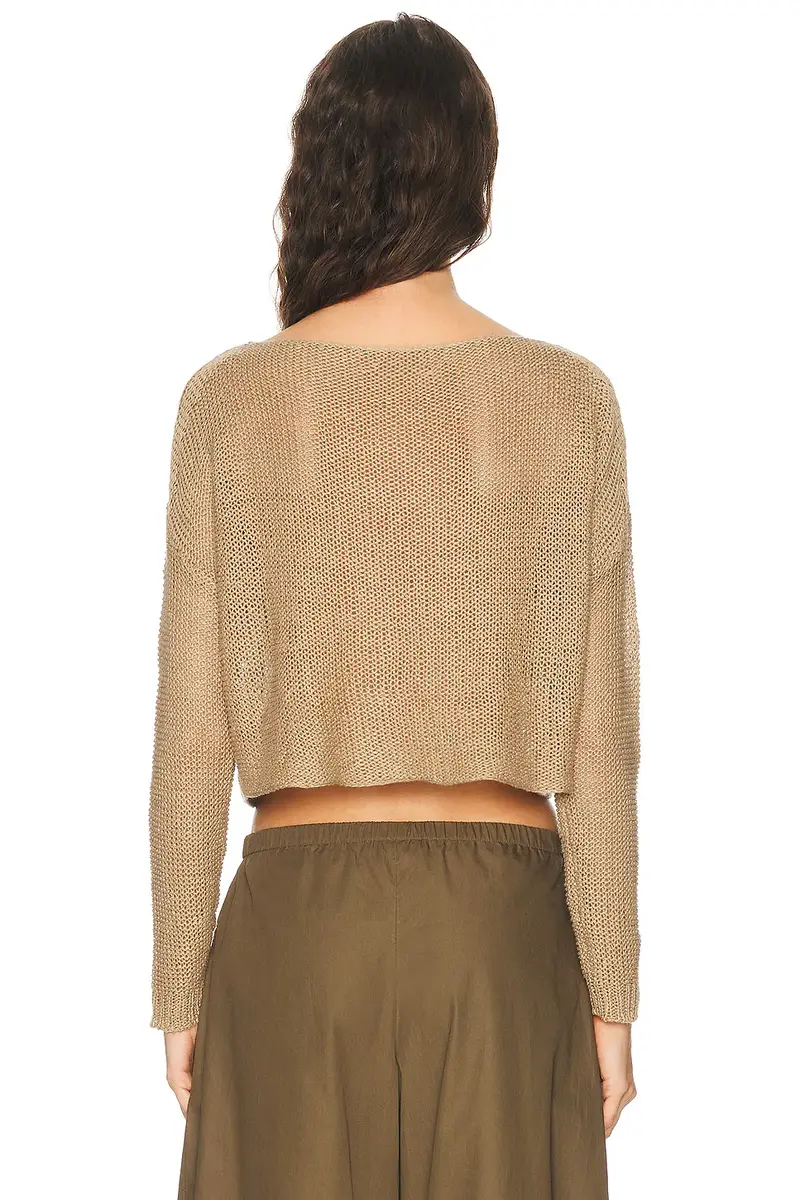 ENZA COSTA Linen Open Bateau Sweater | Thumbnail 4