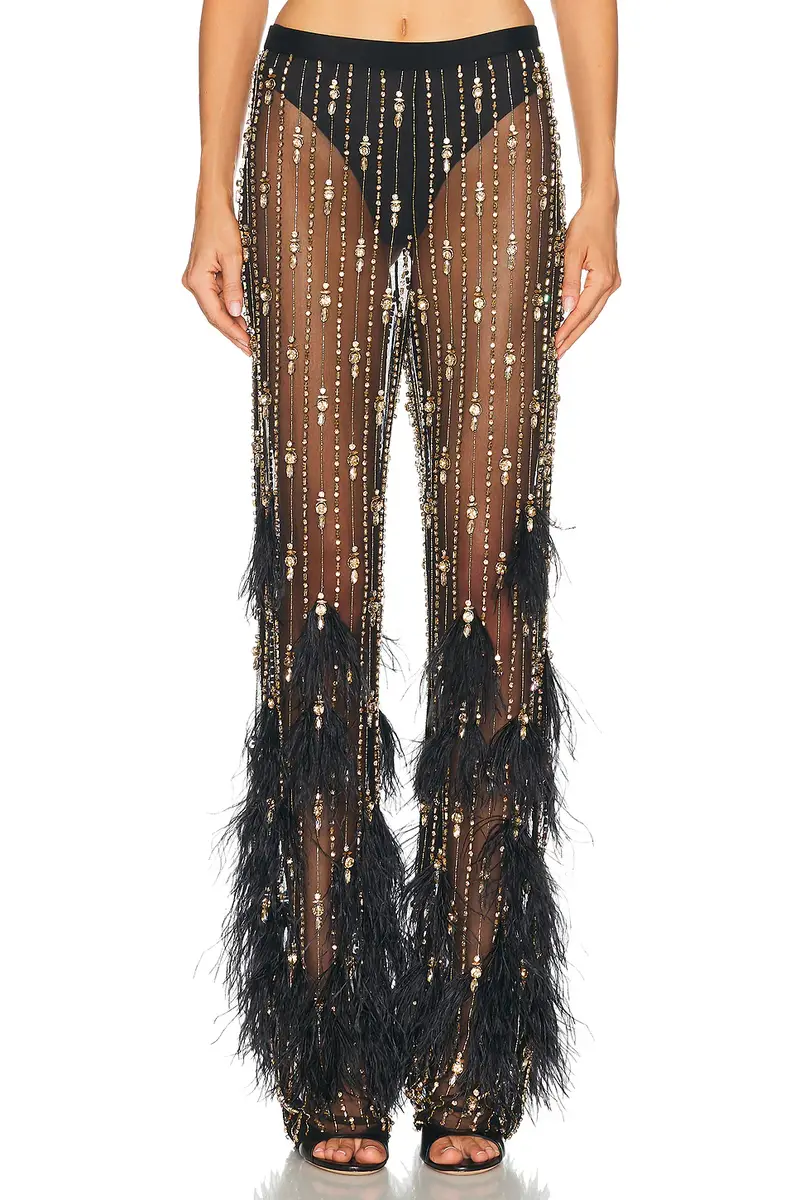 Lapointe Deco Stripe Embroidery Flare Pant | Thumbnail 2 Lapointe Deco Stripe Embroidery Flare Pant | Thumbnail 2