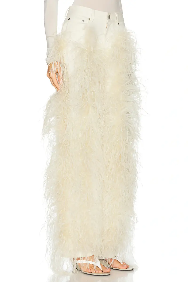 Lapointe Stretch Cotton Twill Denim Pant With Feathers | Thumbnail 2 Lapointe Stretch Cotton Twill Denim Pant With Feathers | Thumbnail 2