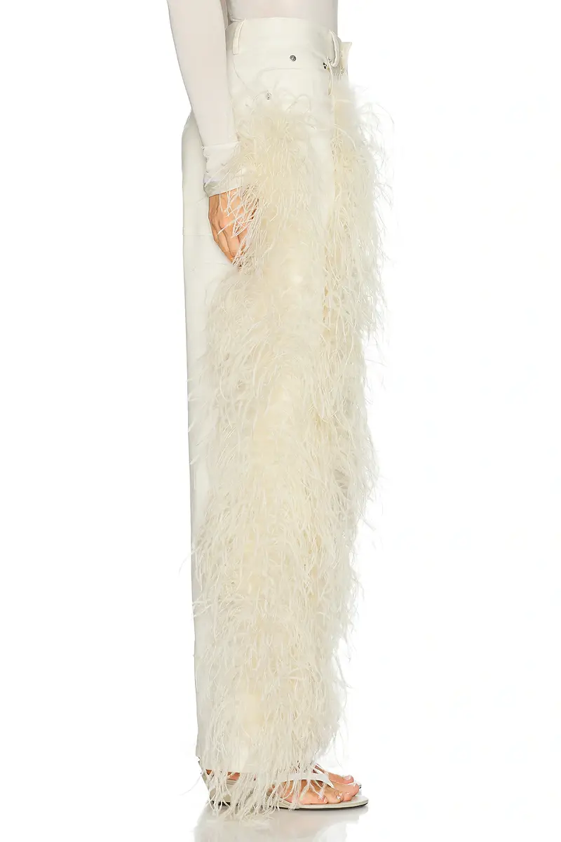 Lapointe Stretch Cotton Twill Denim Pant With Feathers | Thumbnail 3 Lapointe Stretch Cotton Twill Denim Pant With Feathers | Thumbnail 3