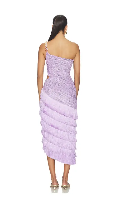 PatBo Lila Fringe Cut Out Midi Dress | Thumbnail 3 PatBo Lila Fringe Cut Out Midi Dress | Thumbnail 3