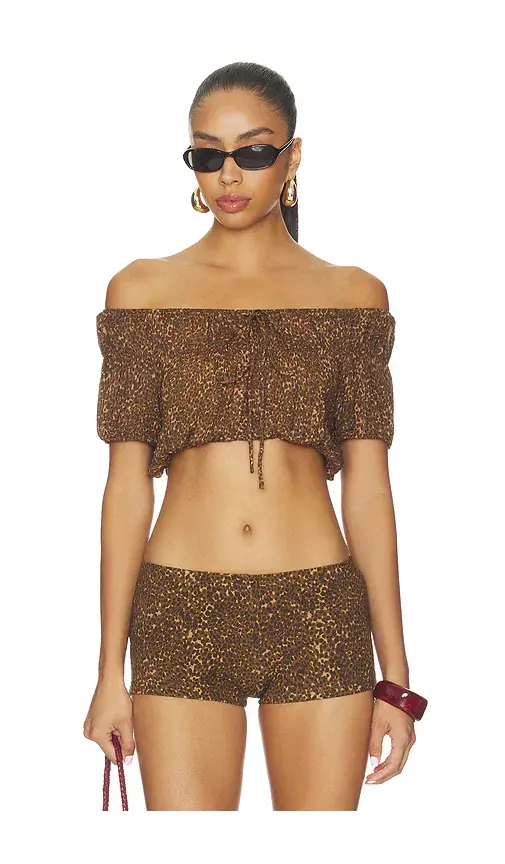 Frankies Bikinis Paulina Chiffon Blouse | Image 1 Frankies Bikinis Paulina Chiffon Blouse | Image 1