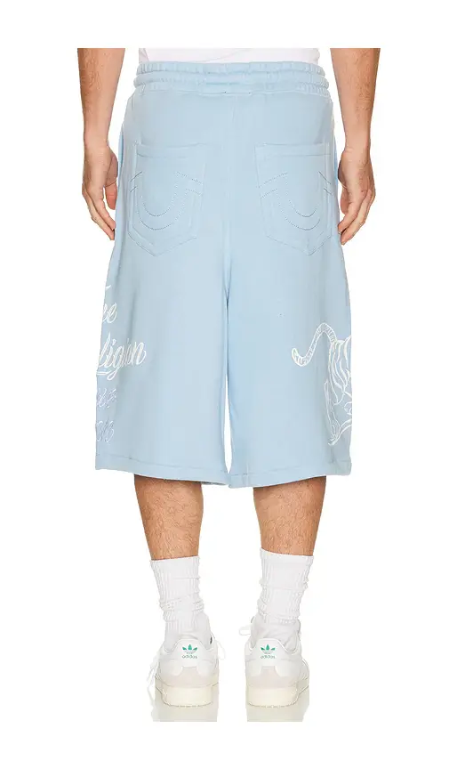 True Religion Tiger Script Mikey Fleece Shorts | Thumbnail 4 True Religion Tiger Script Mikey Fleece Shorts | Thumbnail 4