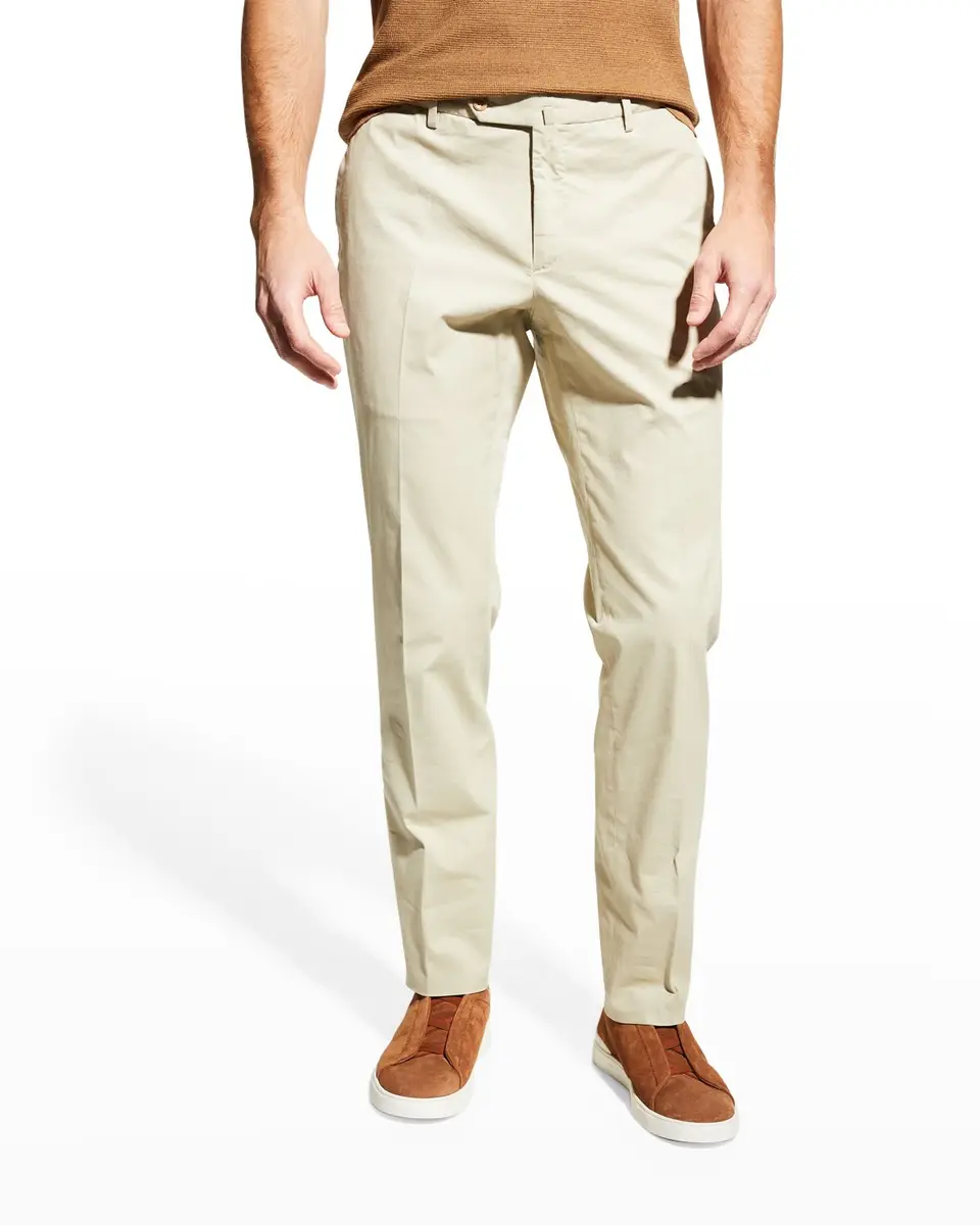 Incotex Men's Scoll Cotton-Silk Trousers | Thumbnail 2 Incotex Men's Scoll Cotton-Silk Trousers | Thumbnail 2