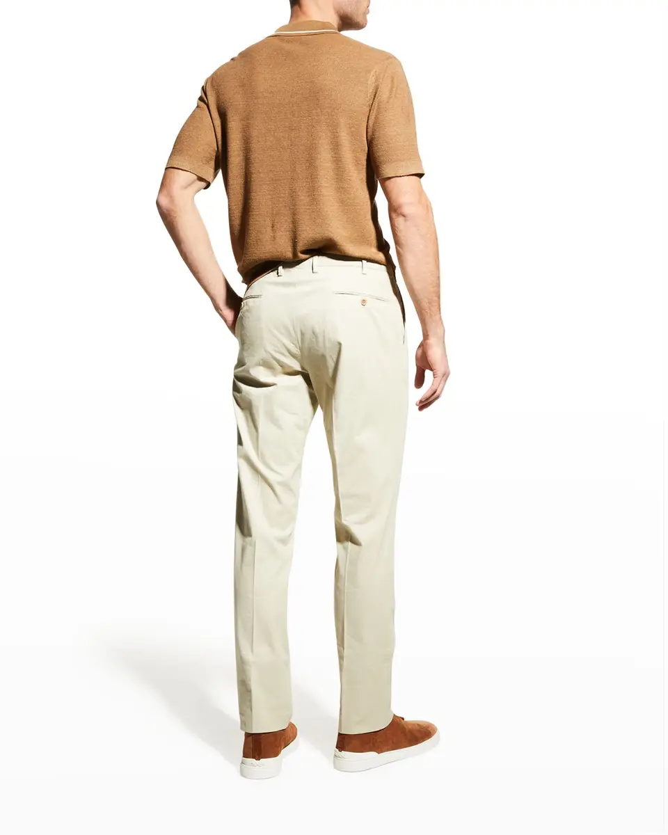 Incotex Men's Scoll Cotton-Silk Trousers | Thumbnail 4 Incotex Men's Scoll Cotton-Silk Trousers | Thumbnail 4