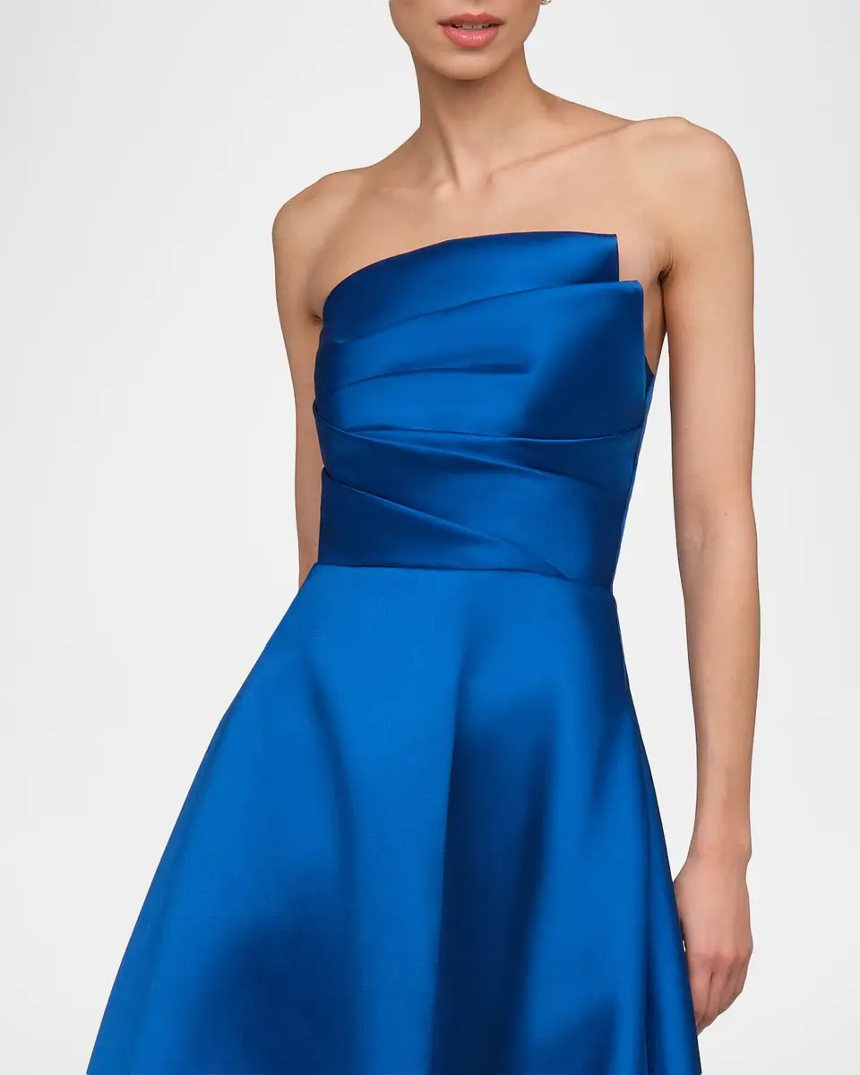 Theia Salem Pleated Strapless Cocktail Dress | Thumbnail 4 Theia Salem Pleated Strapless Cocktail Dress | Thumbnail 4