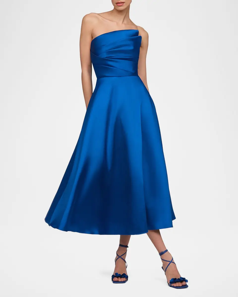 Theia Salem Pleated Strapless Cocktail Dress | Thumbnail 5 Theia Salem Pleated Strapless Cocktail Dress | Thumbnail 5