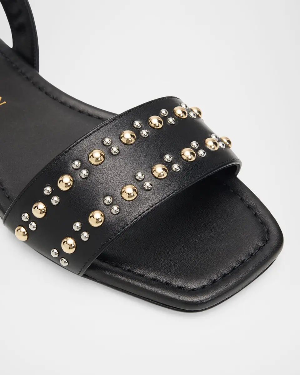 Stuart Weitzman Perry Embellished Leather Flat Sandals | Thumbnail 4 Stuart Weitzman Perry Embellished Leather Flat Sandals | Thumbnail 4