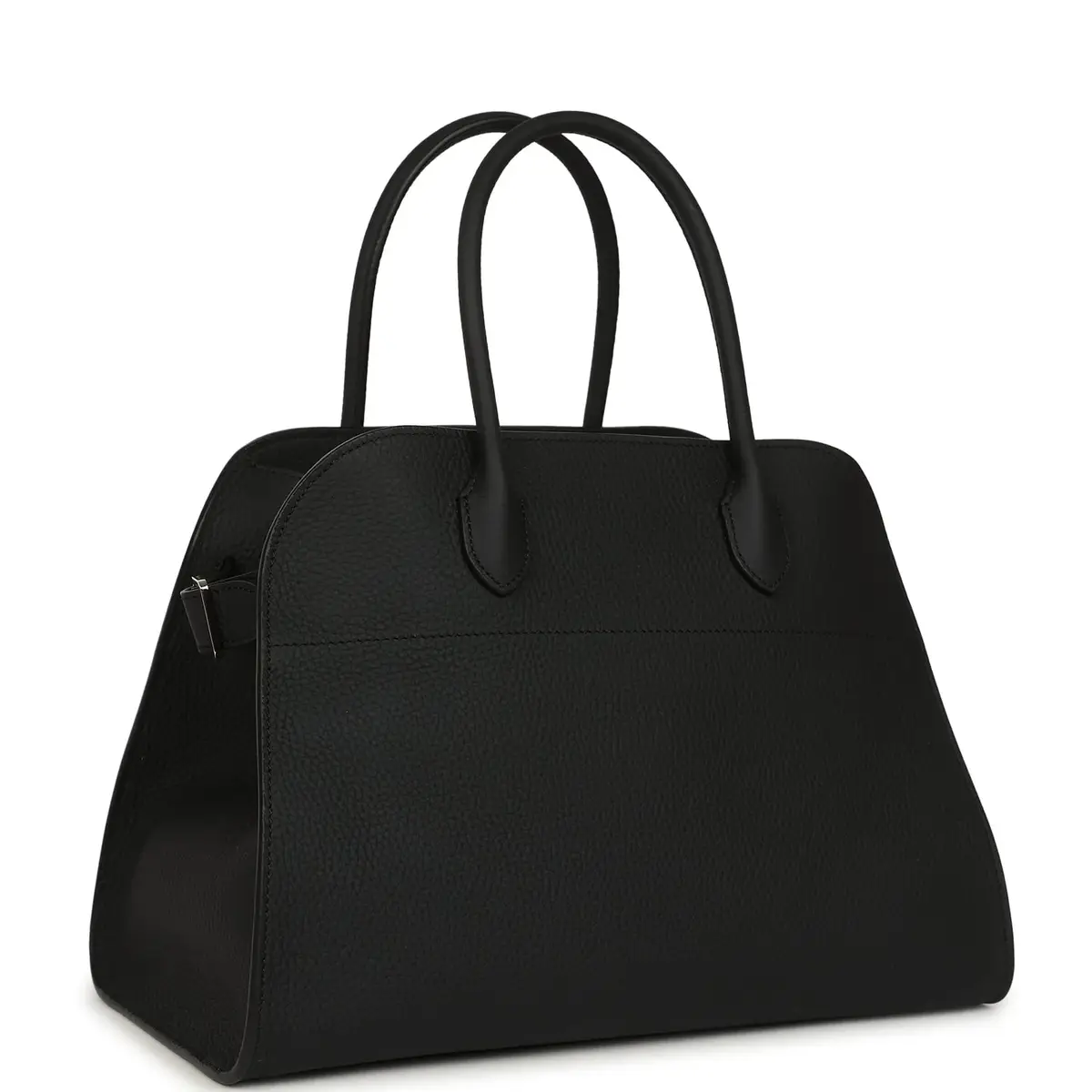 The Row The Row Soft Margaux 12 Bag Black Calfskin Silver Hardware | Thumbnail 2 The Row The Row Soft Margaux 12 Bag Black Calfskin Silver Hardware | Thumbnail 2