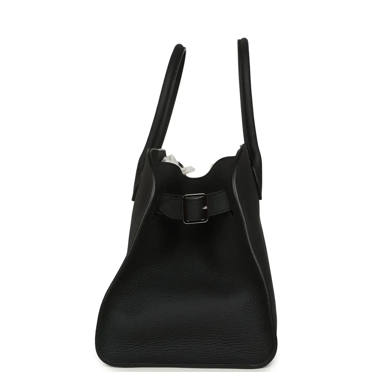 The Row The Row Soft Margaux 12 Bag Black Calfskin Silver Hardware | Thumbnail 3 The Row The Row Soft Margaux 12 Bag Black Calfskin Silver Hardware | Thumbnail 3
