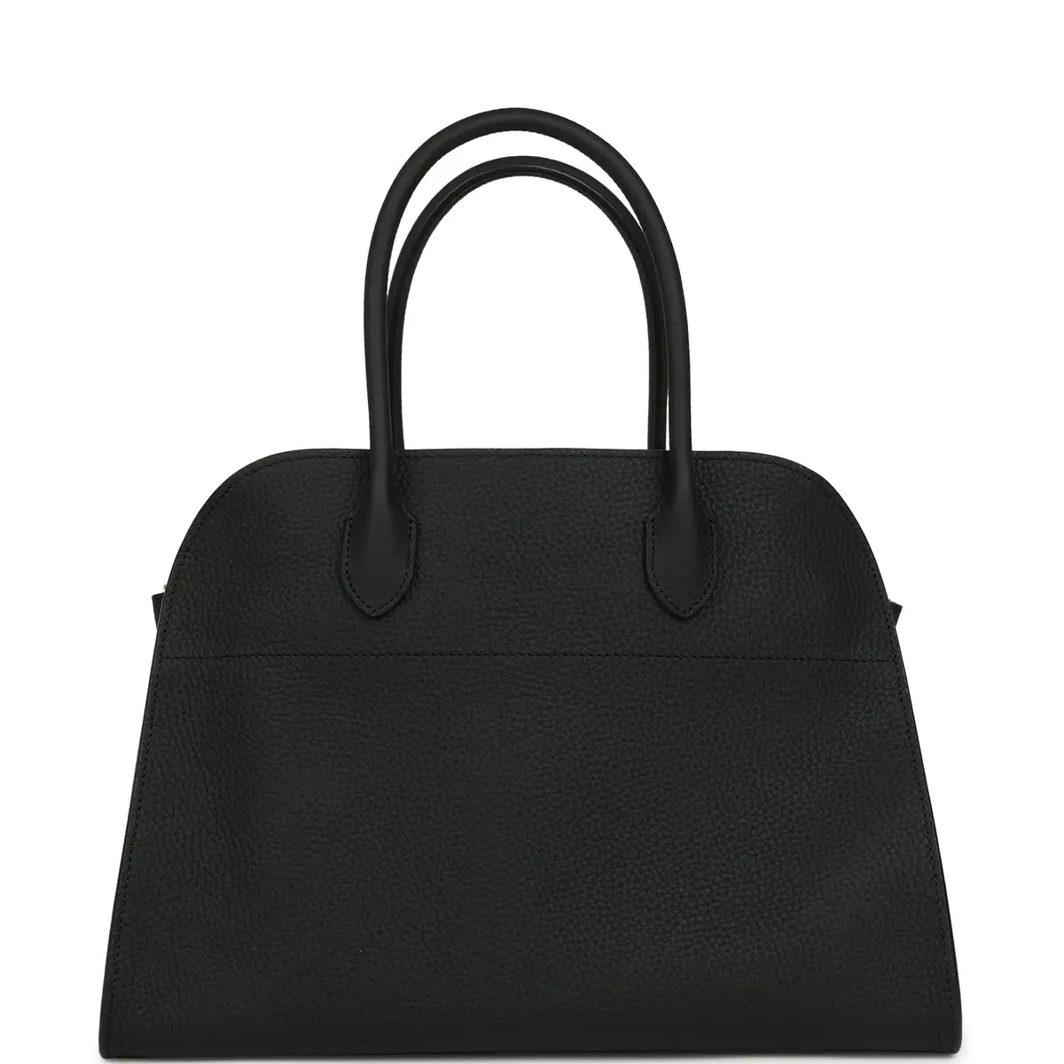 The Row The Row Soft Margaux 12 Bag Black Calfskin Silver Hardware | Thumbnail 4 The Row The Row Soft Margaux 12 Bag Black Calfskin Silver Hardware | Thumbnail 4