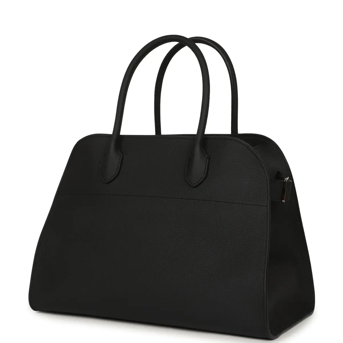 The Row The Row Soft Margaux 12 Bag Black Calfskin Silver Hardware | Thumbnail 5 The Row The Row Soft Margaux 12 Bag Black Calfskin Silver Hardware | Thumbnail 5