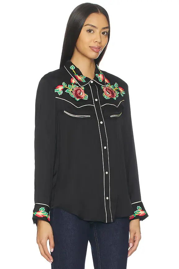 The Great. The Heirloom Rose Western Shirt | Thumbnail 2