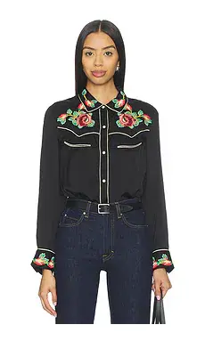 The Great. The Heirloom Rose Western Shirt