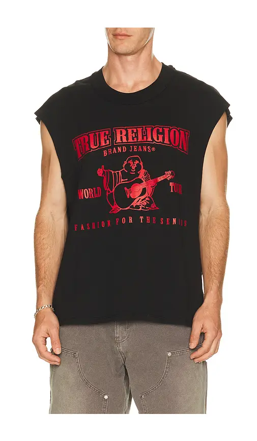 True Religion Cut Off Logo Tee | Image 1 True Religion Cut Off Logo Tee | Image 1