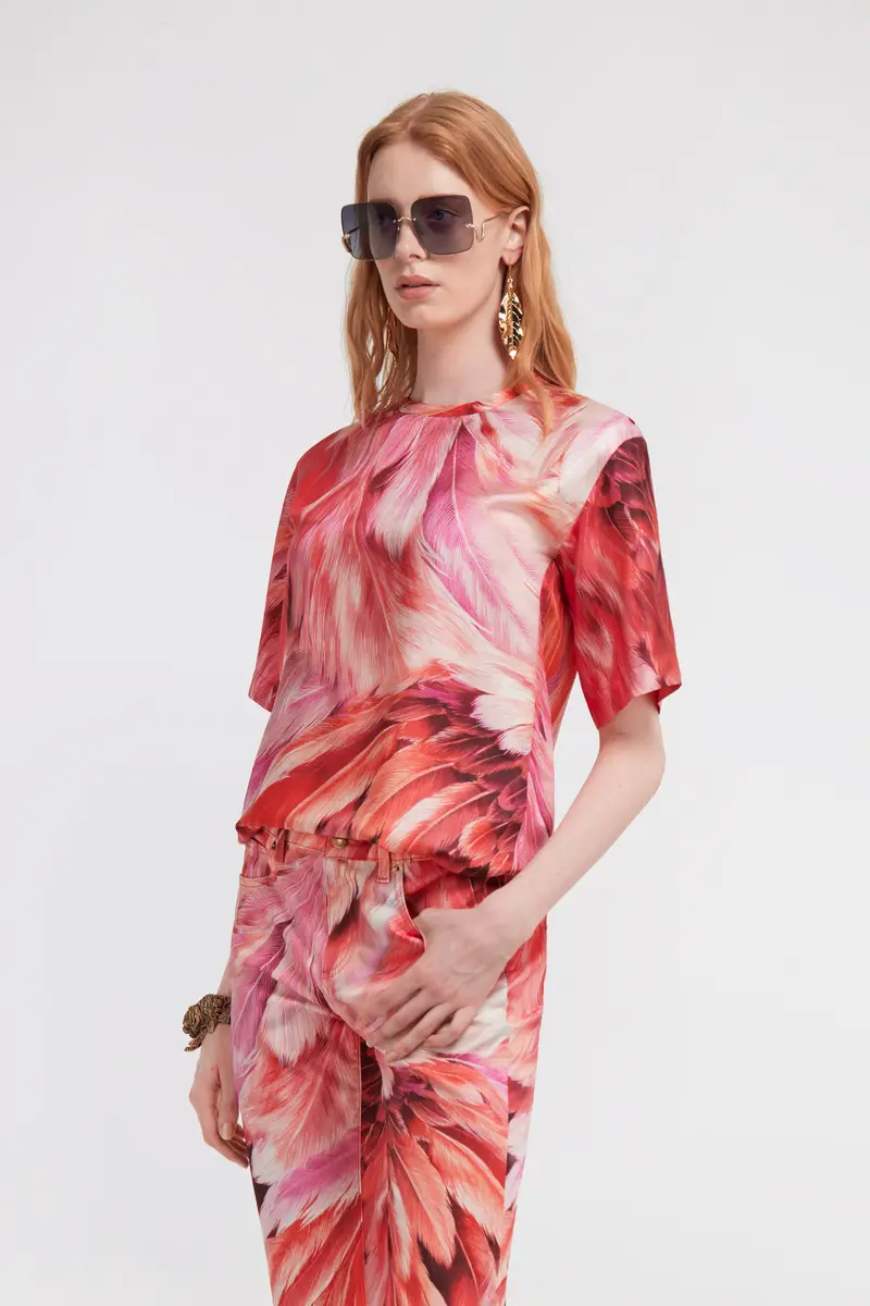 Roberto Cavalli Plumage print t-shirt | Thumbnail 4 Roberto Cavalli Plumage print t-shirt | Thumbnail 4