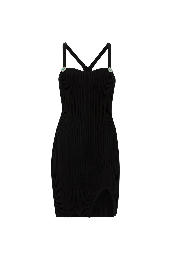 Ribbed-Knit Mini Dress Ribbed-Knit Mini Dress