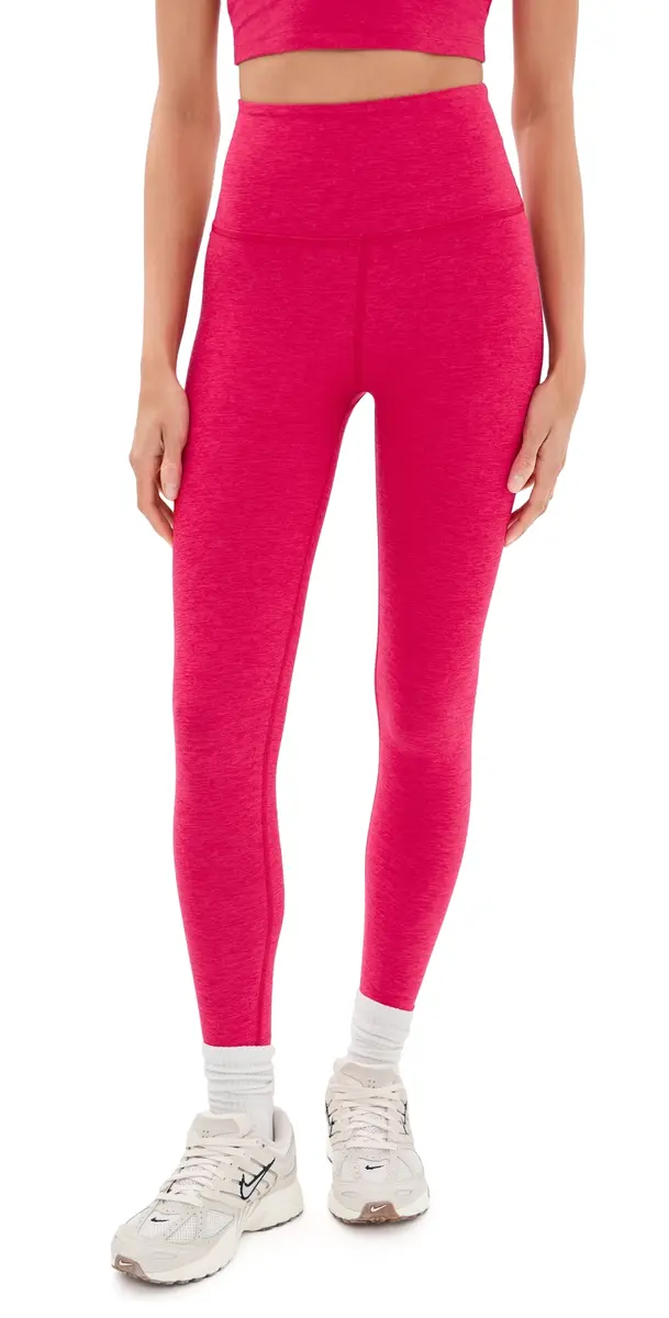 Beyond Yoga Spacedye At Your Leisure Midi 7/8 eggings Berry Red Heather | Image 1 Beyond Yoga Spacedye At Your Leisure Midi 7/8 eggings Berry Red Heather | Image 1