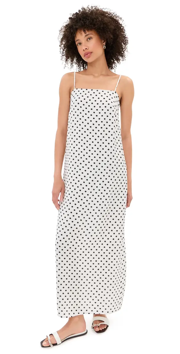 LE BOP Hailey Maxi Dress White Dot M | Image 1 LE BOP Hailey Maxi Dress White Dot M | Image 1
