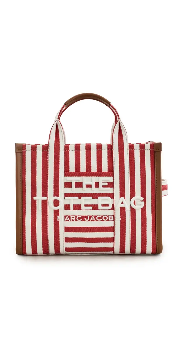 Marc Jacobs The Medium Striped Canvas Tote Bag | Image 1 Marc Jacobs The Medium Striped Canvas Tote Bag | Image 1