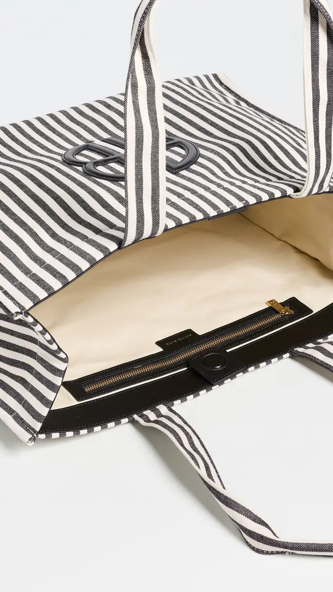 Anine Bing Lara Stripe Tote Bag | Thumbnail 6 Anine Bing Lara Stripe Tote Bag | Thumbnail 6