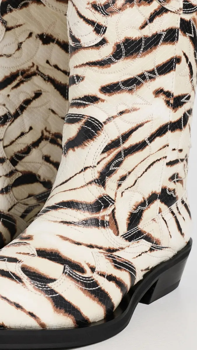 Ganni Embroidered Zebra Western Boots | Thumbnail 6 Ganni Embroidered Zebra Western Boots | Thumbnail 6