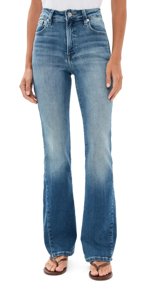 Good American Soft Tech Good Classic Bootcut Jeans Indigo1238 | Image 1 Good American Soft Tech Good Classic Bootcut Jeans Indigo1238 | Image 1