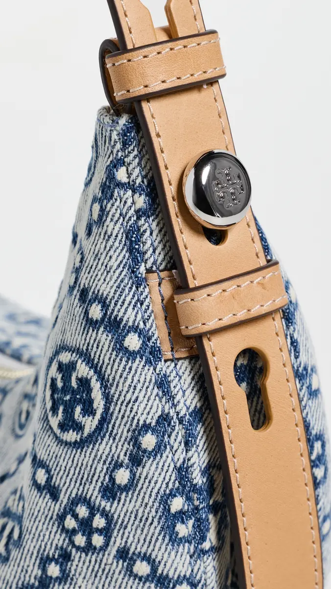 Tory Burch Romy Denim Half Moon Bag | Thumbnail 5 Tory Burch Romy Denim Half Moon Bag | Thumbnail 5