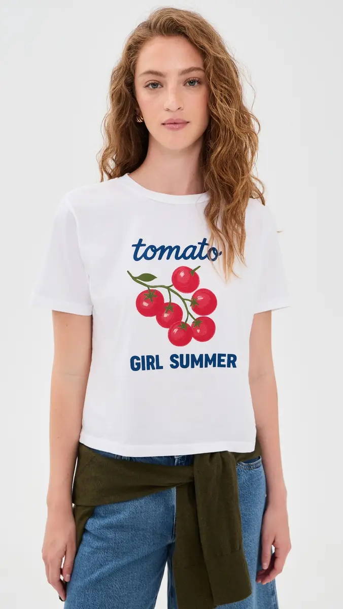 Sunny Somewhere Tomato Girl Summer Everyday Tee | Thumbnail 2 Sunny Somewhere Tomato Girl Summer Everyday Tee | Thumbnail 2