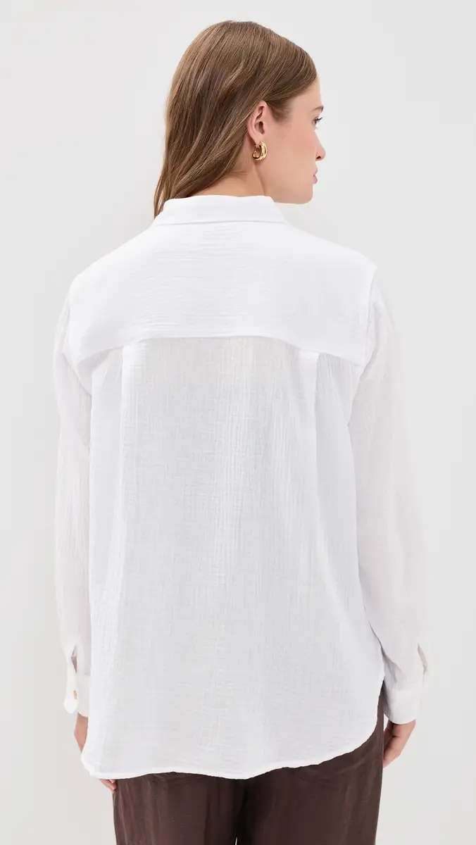 Marine Layer Jane Relaxed Double Cloth Shirt | Thumbnail 3