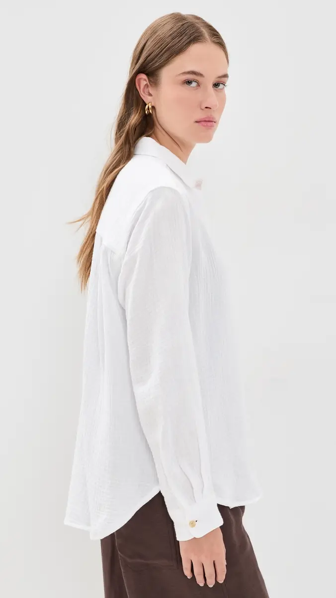 Marine Layer Jane Relaxed Double Cloth Shirt | Thumbnail 4