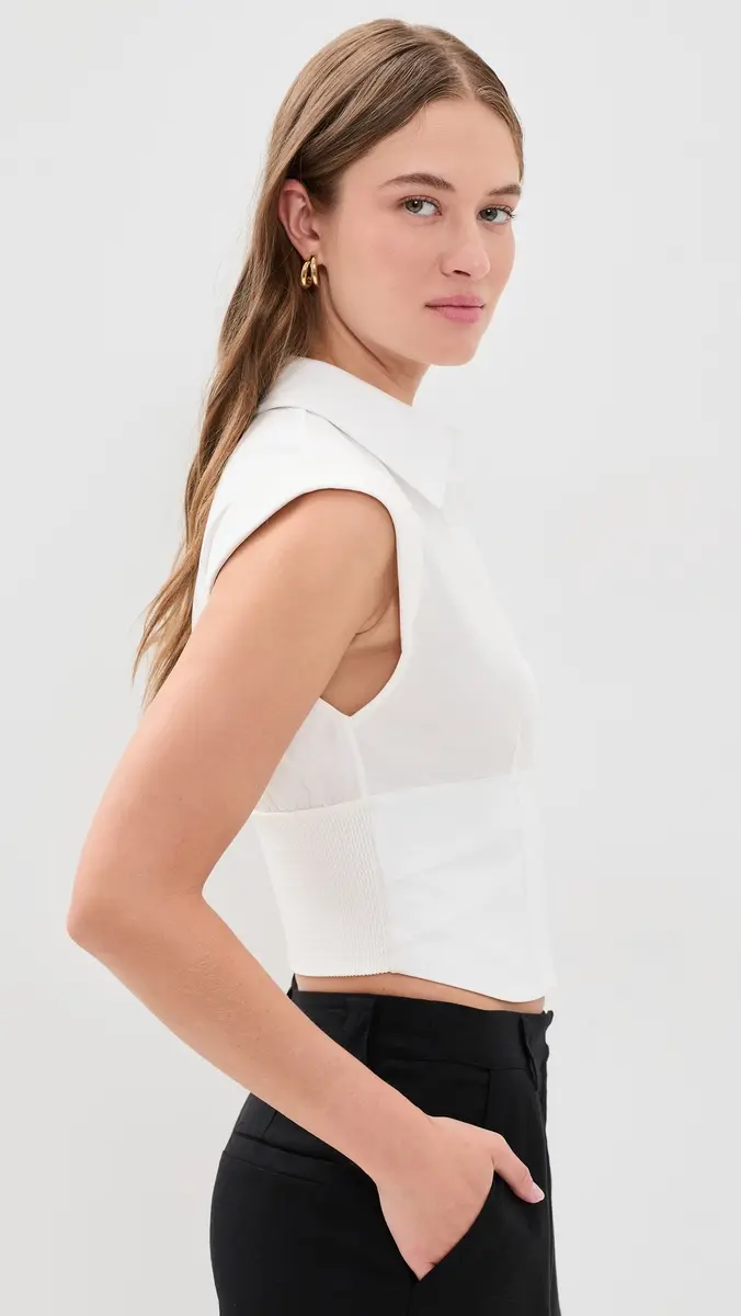 Alice + Olivia Kim Paneled Corset Fitted Top | Thumbnail 4 Alice + Olivia Kim Paneled Corset Fitted Top | Thumbnail 4