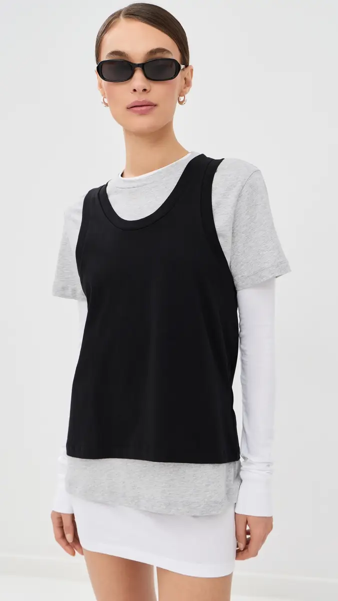 Wardrobe.NYC WARDROBE. NYC Layered Mini Tee | Thumbnail 2