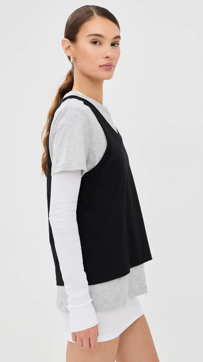 Wardrobe.NYC WARDROBE. NYC Layered Mini Tee | Thumbnail 4