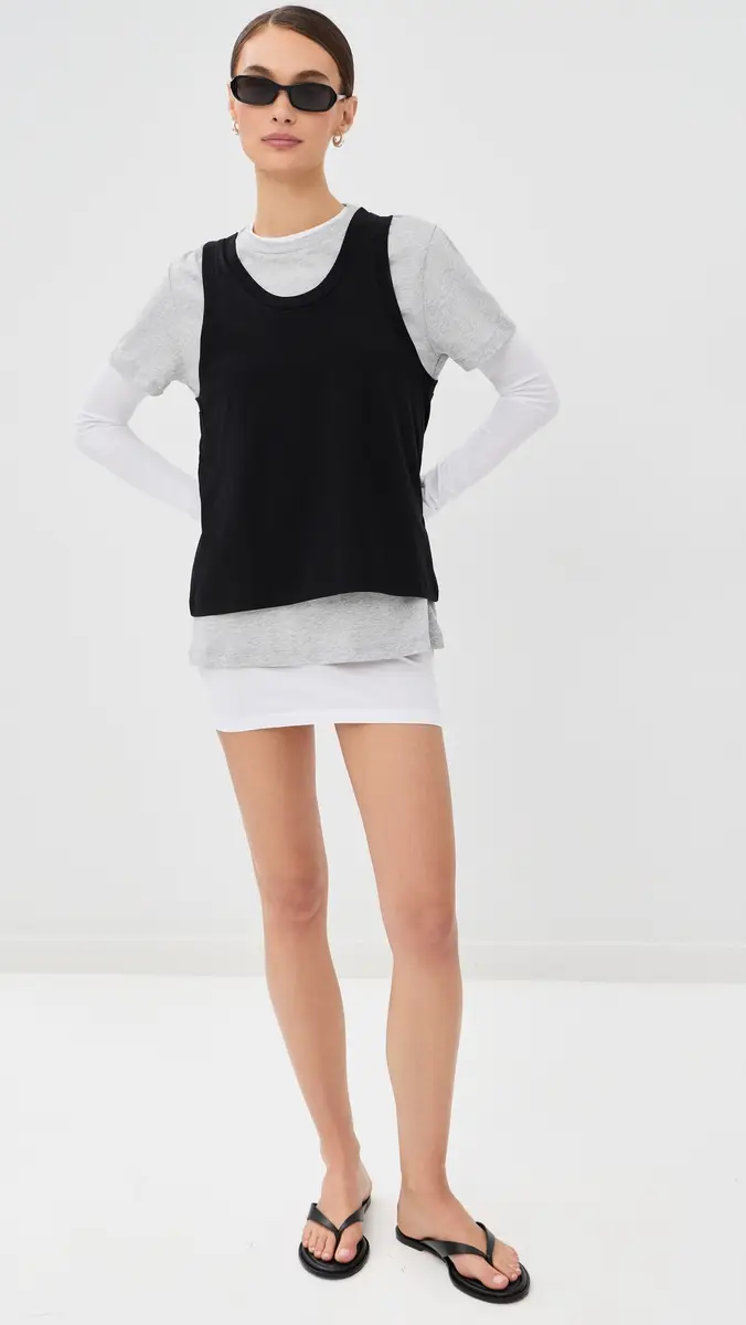 Wardrobe.NYC WARDROBE. NYC Layered Mini Tee | Thumbnail 5