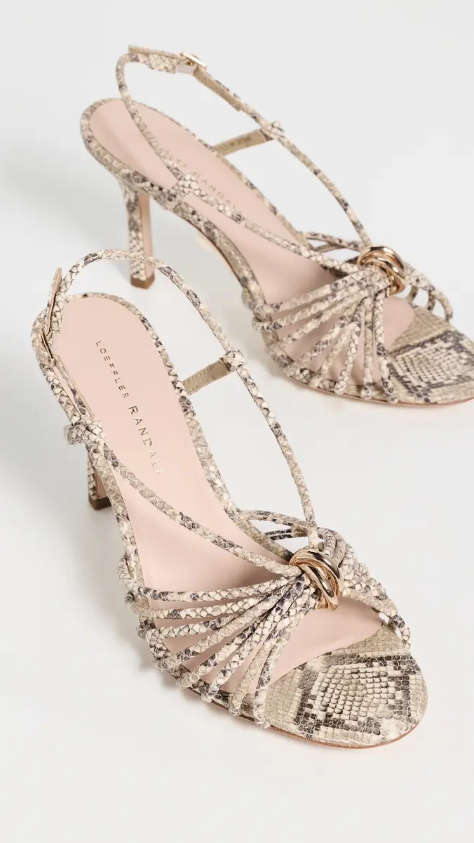 Loeffler Randall Mareka Strappy Heels with Hardware Natural Snake | Thumbnail 5 Loeffler Randall Mareka Strappy Heels with Hardware Natural Snake | Thumbnail 5