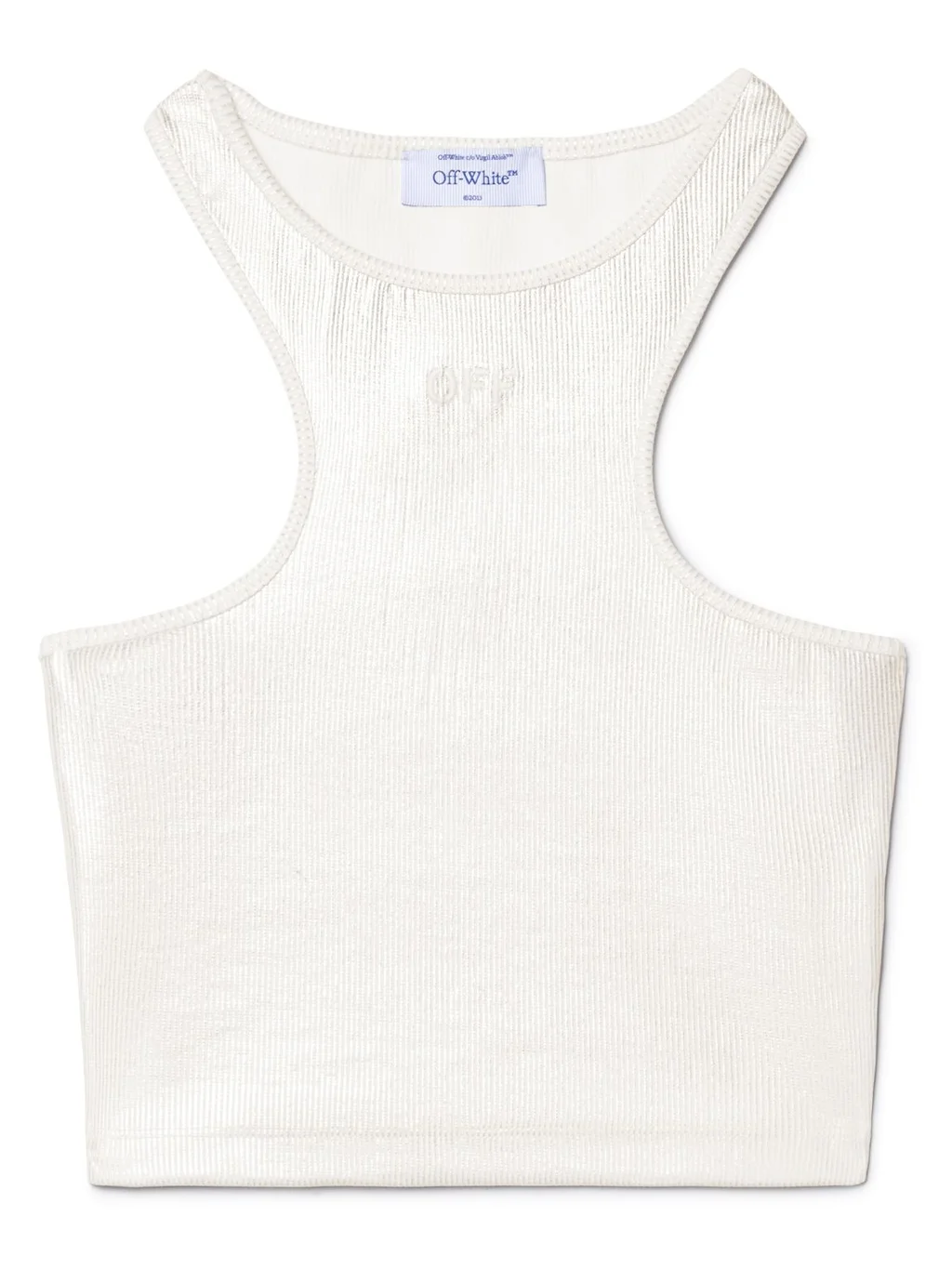 Off-White Silver Coated Rowing Top