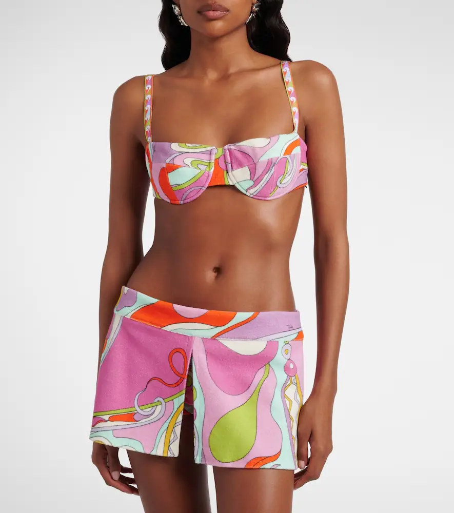 PUCCI Orchidee cotton-blend terry skort | Thumbnail 2
